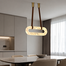 Підвісні люстри L-40 cm / L-60 cm / L-80 cm / L-120 cm Led 3000K-4000K Gold+Brown  Marble 260718-100008396