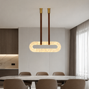 Підвісні люстри L-40 cm / L-60 cm / L-80 cm / L-120 cm Led 3000K-4000K Gold+Brown  Marble 260718-100008396