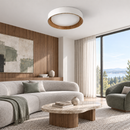 Стельові люстри білі D-45 cm / D-58 cm Led 3000K-6000K White+Wood Circle 260918-100008846