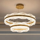 Підвісна люстра D-80+60 cm Led 92W 3000K-4000K Gold Ice 260718-100008398