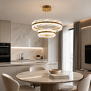 Підвісна люстра D-80+60 cm Led 92W 3000K-4000K Gold Ice 260718-100008398