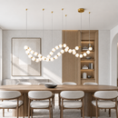 Люстри L-245 cm / 310 cm / 370 cm / 430 cm Led 3000K-6000K White+Gold Pearl 260918-100008848