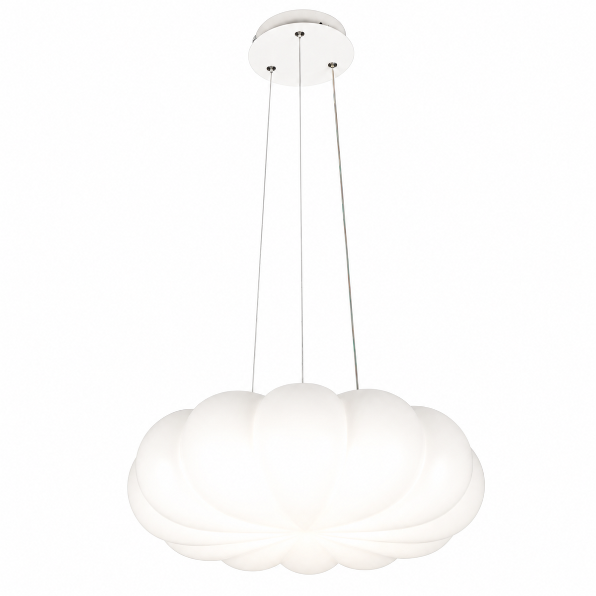 Підвісна люстра біла D-45 cm Led 80W 3000K-6000K White Cloud 260931-100008851