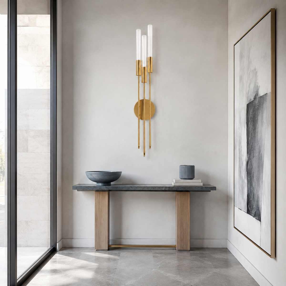 Настінний світильник H-118 cm G9 Gold Candlestick 260817-100008588