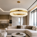 Підвісна люстра золота D-80 cm G9 Gold Crystal 260817-100008589