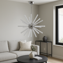 Люстра срібна підвісна Кульбаба D-54cm 20W 4000К Chrome  Dandelion 250635-100005177