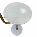 Торшер золотий зі столиком з каменю H-178 cm E27 Gold+White Rod 251265-100006858