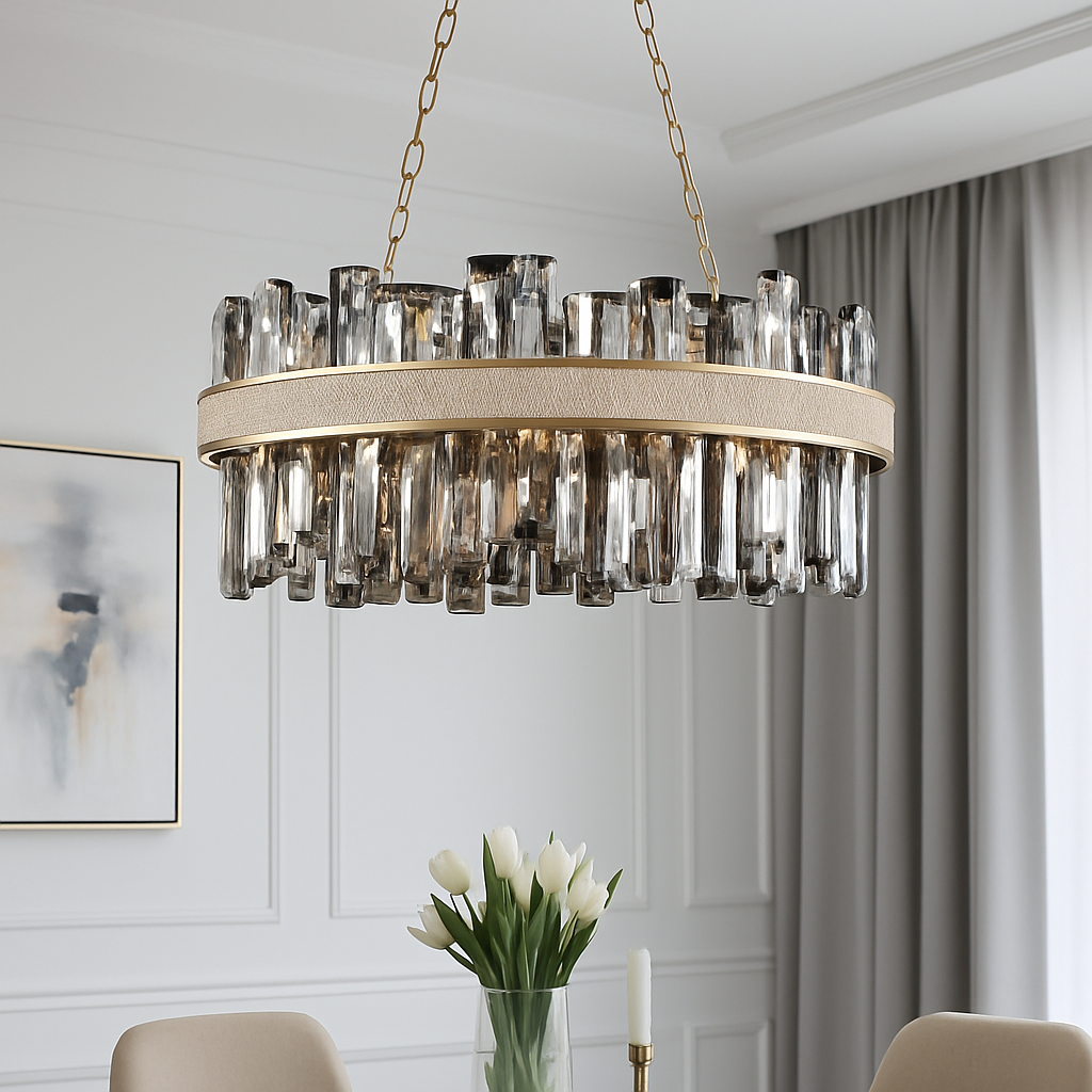 Люстра підвісна Crystal D-50cm / D-60cm E14 Gold 250635-100005187