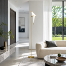 Торшер золотий з пташкою H-165 cm Led Gold+White Pirch 260658-100008107