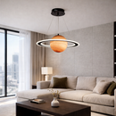 Підвісний світильник чорний D-50 cm LED+E27 Black+Orange Planet Saturn 260218-100007458
