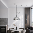 Підвісна люстра срібна поворотна D-35 cm E27 Chrome Glare 260318-100007660