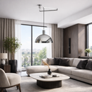 Підвісна люстра срібна поворотна D-35 cm E27 Chrome Glare 260318-100007660