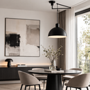 Підвісна люстра чорна поворотна D-35 cm E27 Black Glare 260318-100007661