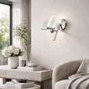 Настінний світильник срібний метелик L-24 cm Led 2W 4000K Chrome Butterfly 260318-100007663