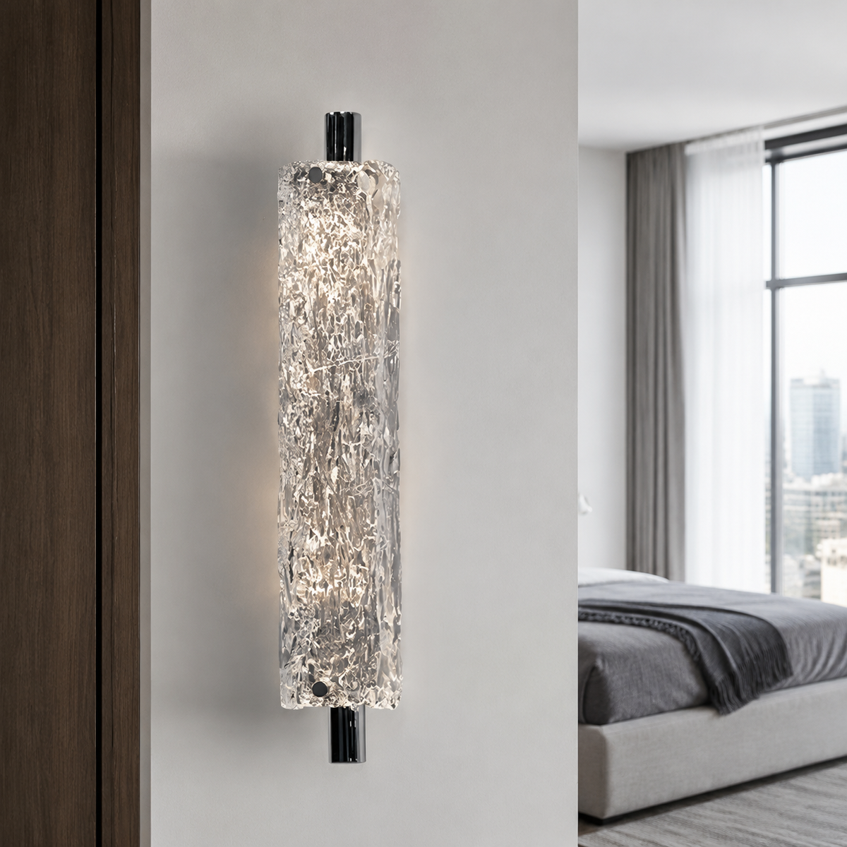 Настінний світильник срібний H-58 cm Led 20W Chrome Premium Crystal 260817-100008599