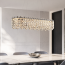 Підвісна люстра срібна L-100 cm Led 100W Chrome Loop 260817-100008602