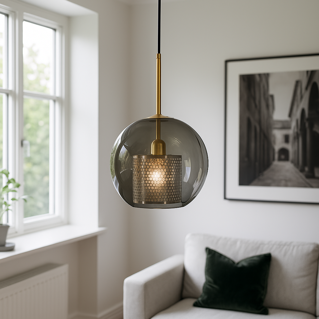 Підвісний світильник Bubble D-25.5cm E27 Gold+Graphit 250635-100005193