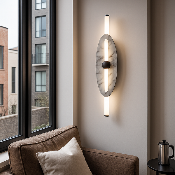 Настінний світильник з імітацією мармуру сірий H-80 cm Led 8W Grey Imitation 251131-100006589