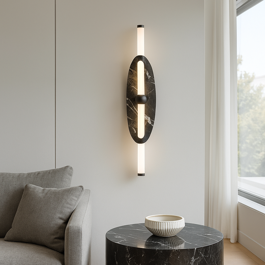Настінний світильник чорний H-80 cm Led 8W Black Imitation 251131-100006591