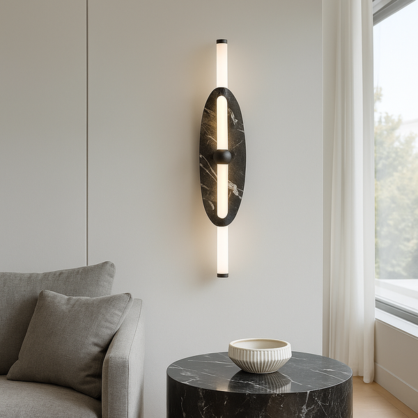 Настінний світильник чорний H-80 cm Led 8W Black Imitation 251131-100006591