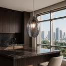 Підвісний світильник мушля димчастий H-20 cm G9 Smoke Shell 251122-100006598