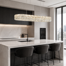 Підвісна люстра срібна L-120 cm Led 85W Chrome Crystal 260817-100008609