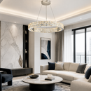 Підвісна люстра срібна D-80 cm Led 66W Chrome Crystal 260817-100008610