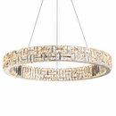 Підвісна люстра срібна D-80 cm Led 66W Chrome Crystal 260817-100008610