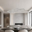 Підвісна люстра срібна D-60+80+60 cm Led 136W Chrome Circle 260817-100008614