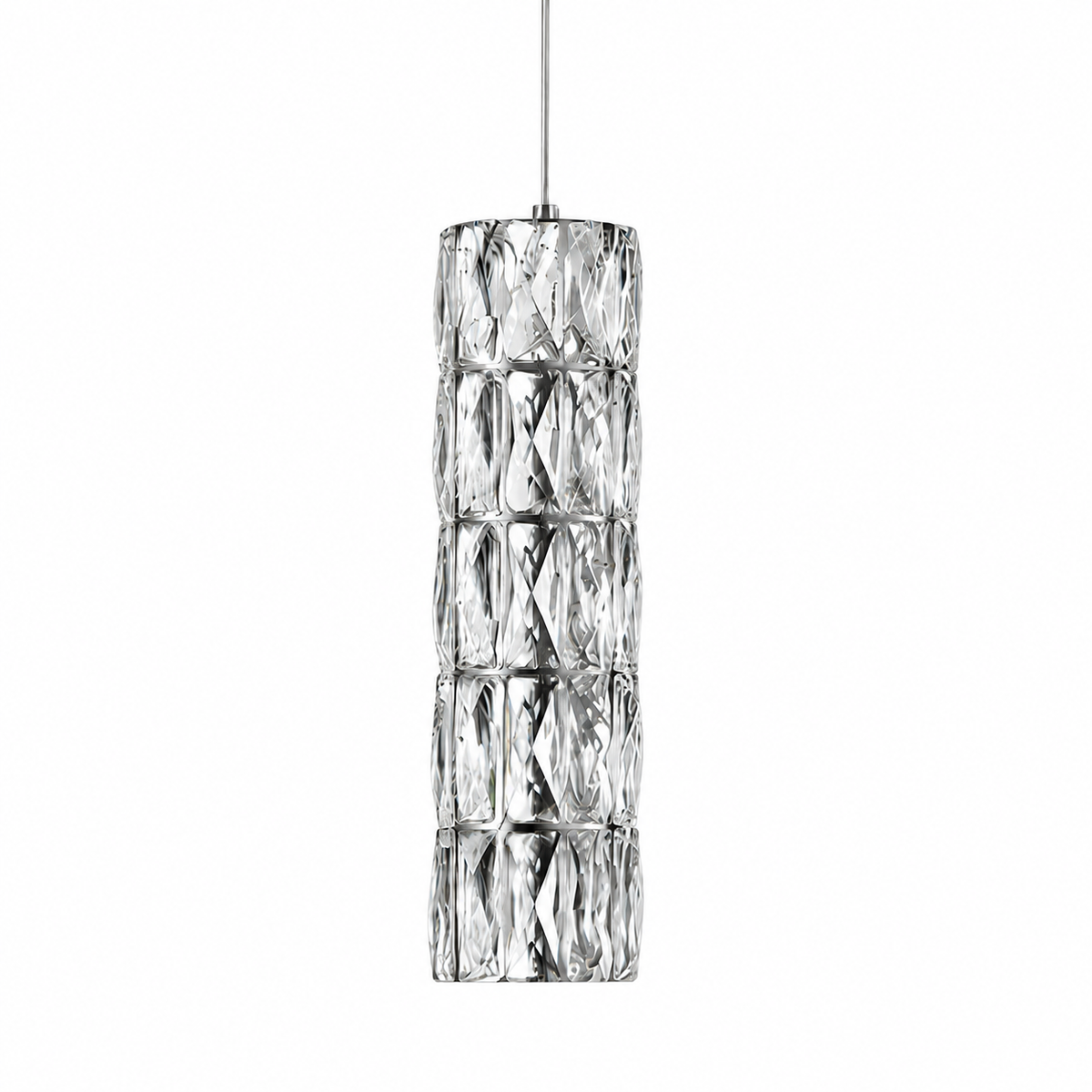 Підвісний світильник срібний L-25 cm Led 10W Chromr Crystal 260817-100008615