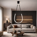 Підвісна люстра чорний L-100 cm Led 13W 4000K Black Kafie 260131-100007095