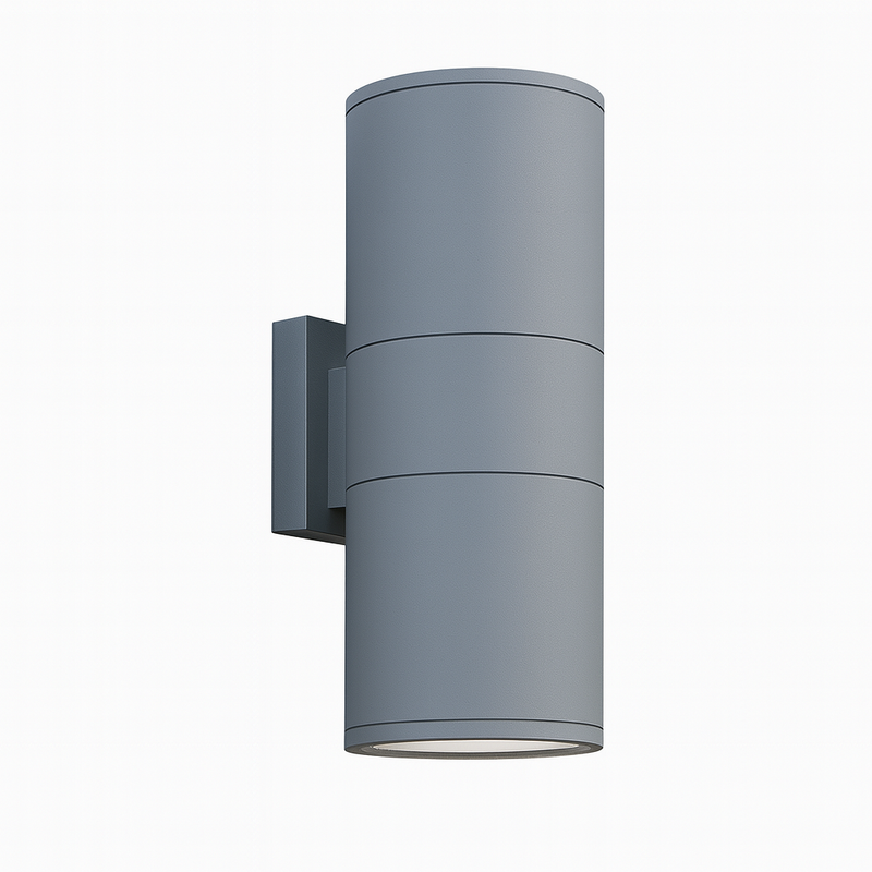Настінний вуличний світильник сірий E27 H-27 cm D-17 cm Grey 251010-100006286