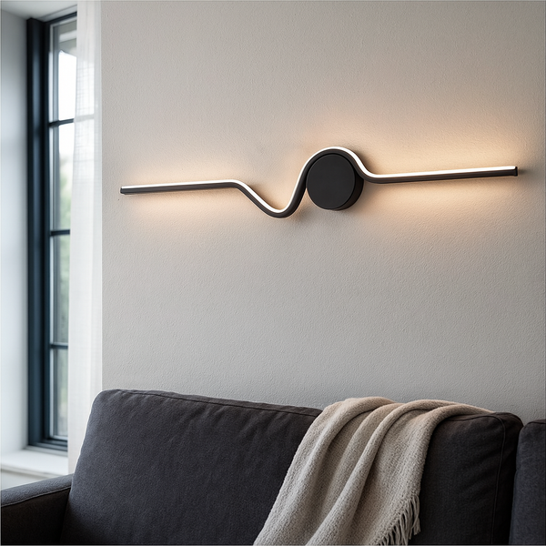 Бра хвилясте Curl black H600/H800/H1000/H1200 Led 12-24W 241019-100003872