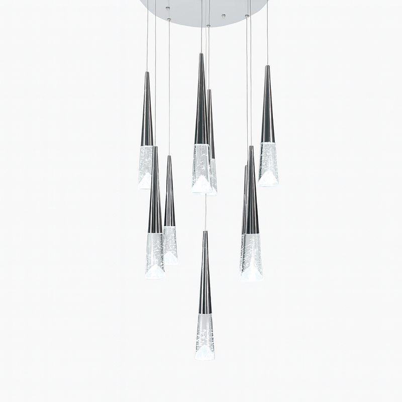 Каскадна чорна люстра D-44 cm / D-60 cm Led Black Cascade 251018-100006292