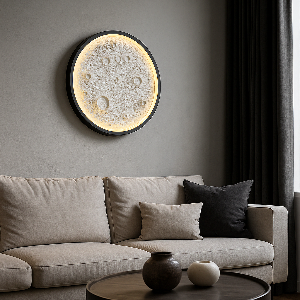 Настінні світильники місяць D-30 cm / D-40 cm Led Black Moon Universe 251122-100006618