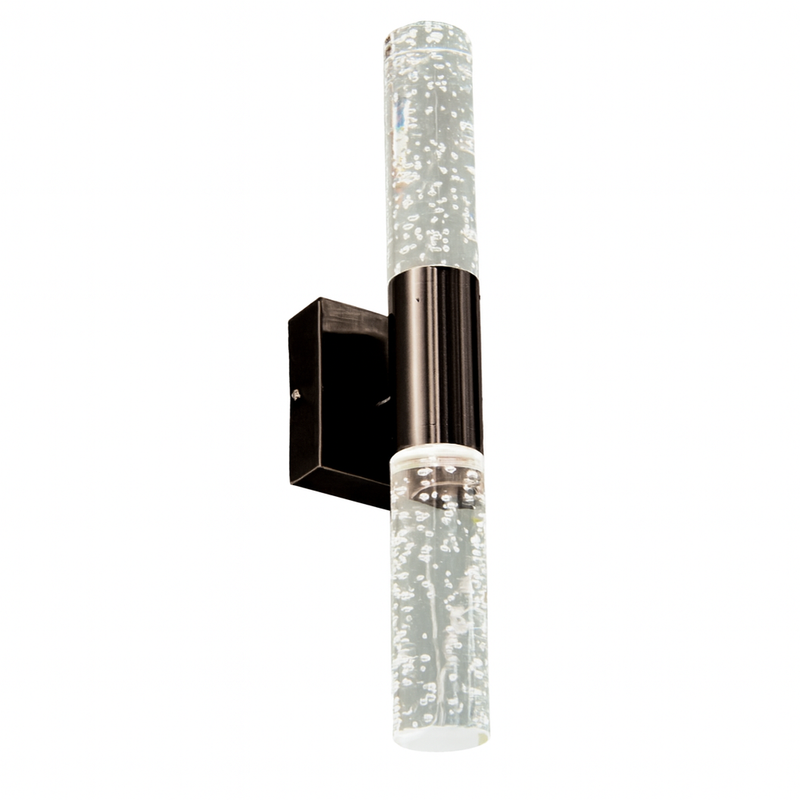 Настінний світильник чорний H-45 cm Led 24W Black Bubble Tube 251022-100006293