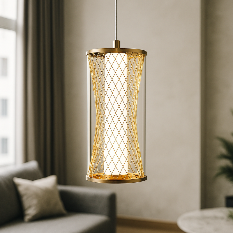 Підвісний світильник золотий H-21 cm D-10 cm Led Gold Lattice 251122-100006621