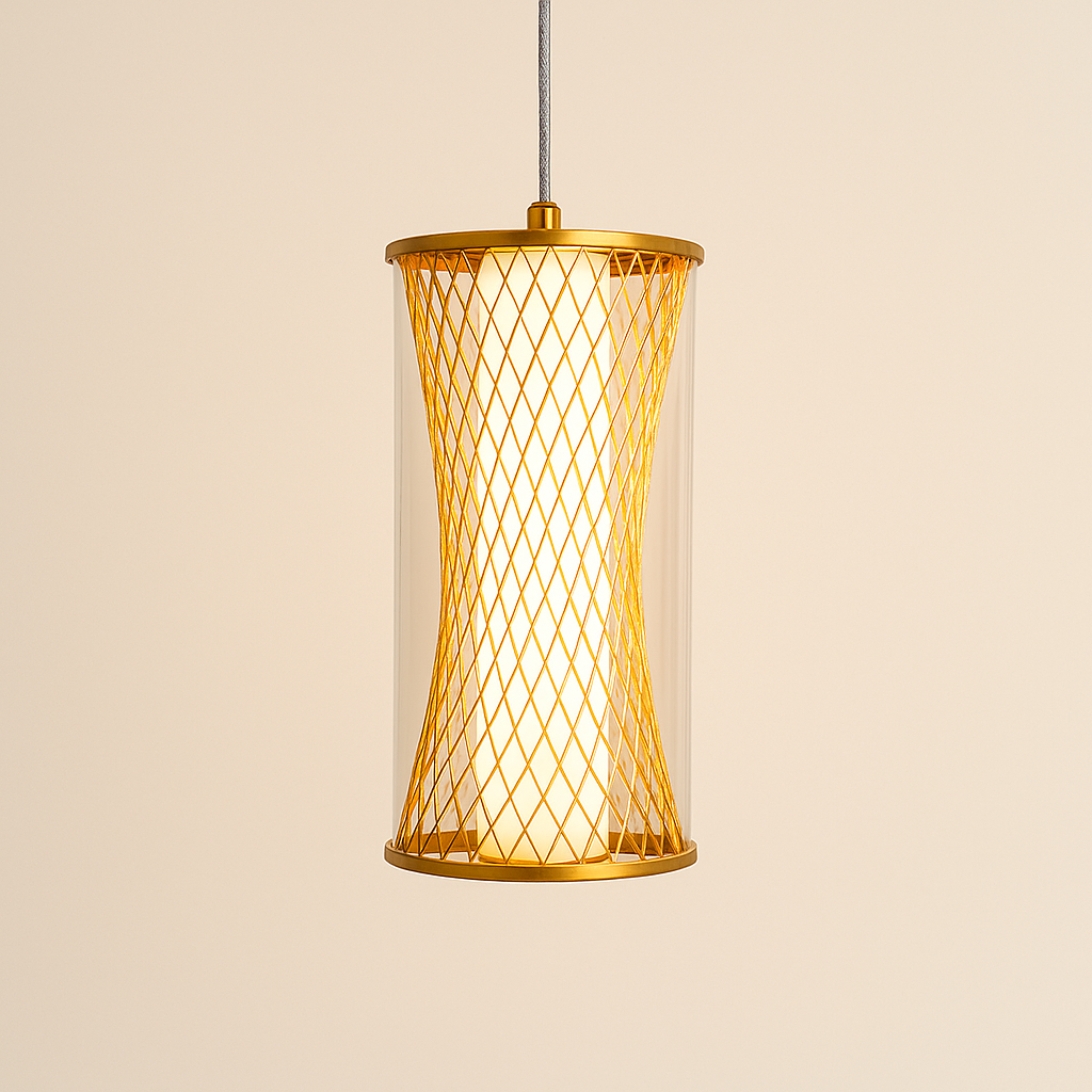 Підвісний світильник золотий H-21 cm D-10 cm Led Gold Lattice 251122-100006621