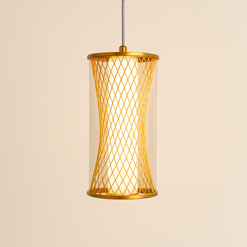 Підвісний світильник золотий H-21 cm D-10 cm Led Gold Lattice 251122-100006621