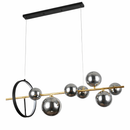 Підвісні люстри L-90 cm / L-120 cm G9+Led 4000K Black+Gold brass Bubbles 260131-100007100