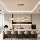 Підвісні люстри золоті L-120 cm / L-160 cm Led Gold Crystal 260817-100008629