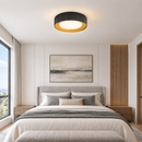 Стельові люстри чорні D-48 cm / D-62 cm Led 3000K-6000K Black Circle Relief 260918-100008858