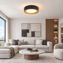 Стельові люстри чорні D-48 cm / D-62 cm Led 3000K-6000K Black Circle Relief 260918-100008858