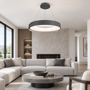 Підвісна люстра сіра D-50 cm Led 64W 3000K-6000K Grey Circle 260918-100008863