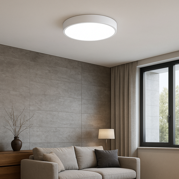 Стельовий світильник білий з пультом D-30/40/50 cm Led + RGB White Circle 251048-100006298