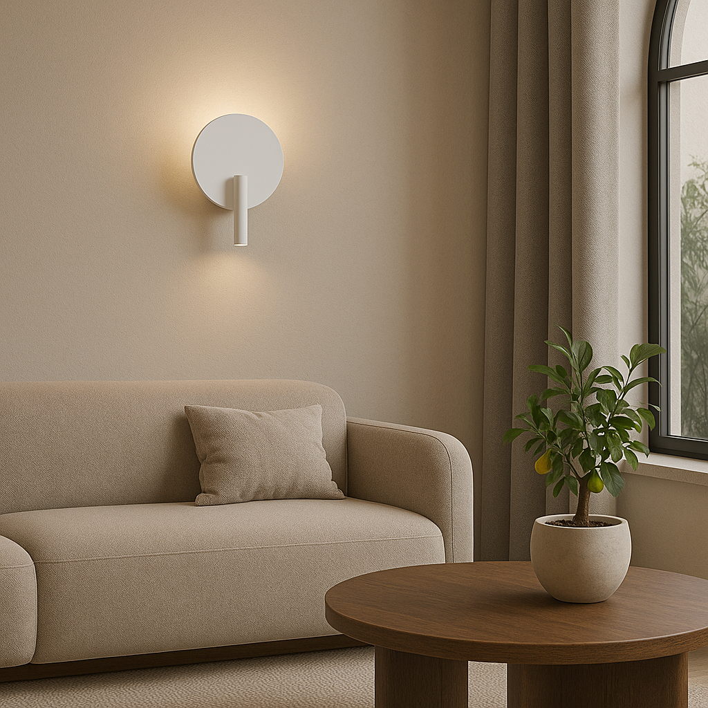 Настінний світильник білий Led 4000K D-15 cm White Bun Circle 250818-100005769