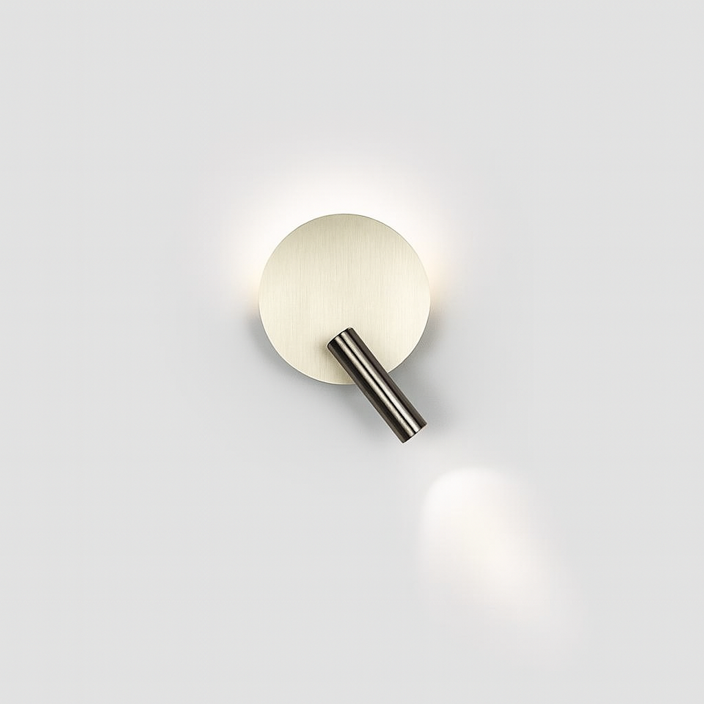 Настінний світильник сатиновий Led 4000K D-15 cm Nickel Bun Circle 250818-100005771