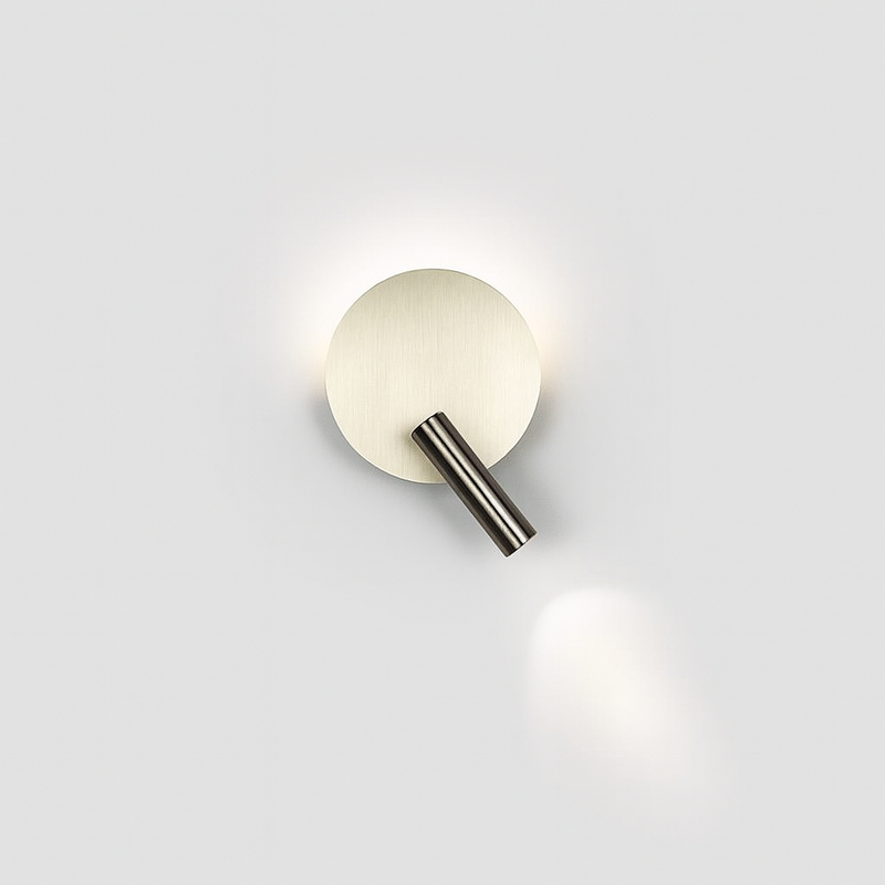 Настінний світильник сатиновий Led 4000K D-15 cm Nickel Bun Circle 250818-100005771