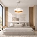 Підвісні люстри білі D-45 cm / D-58 cm Led 3000K-6000K White+Wood Circle 260918-100008865