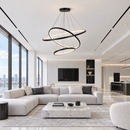 Підвісна люстра чорна D-80 cm Led 60W 4000K Black Rings 260940-100008867